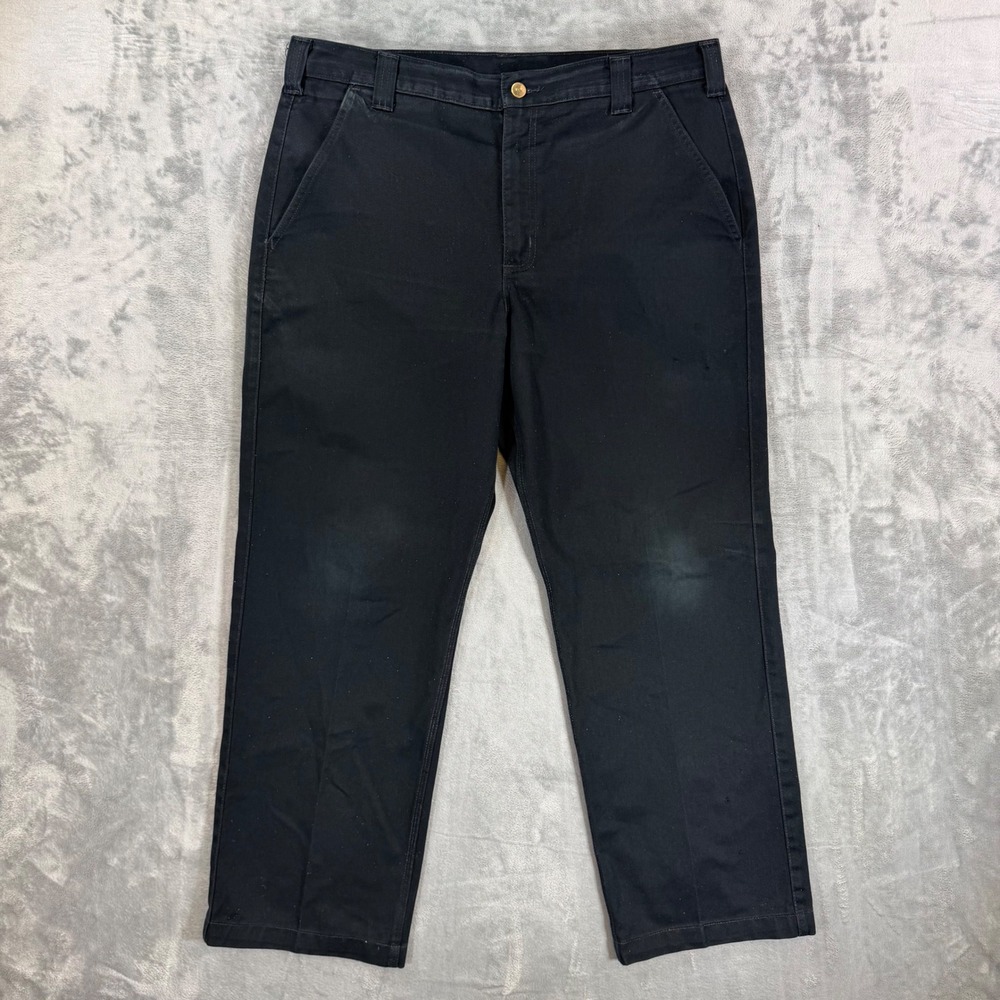 Carhartt B290 Chino Work Pants Men's Size 38x30 Black Twill Cotton